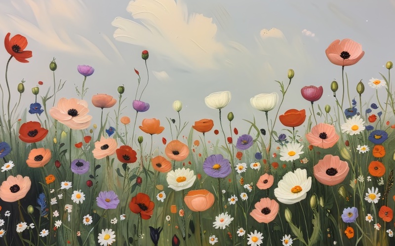 Spring floral art on Samsung Frame TV